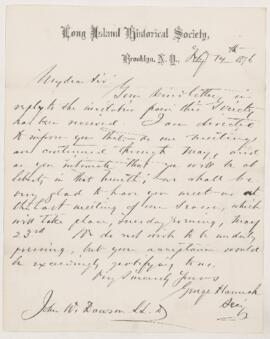 Letter, 14 February 1876