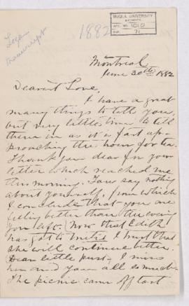 Letter, 30 June 1882