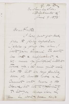 Letter, 9 June 1876