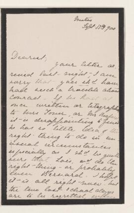 Letter, 13 September 1900