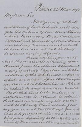 Letter, 25 March 1872