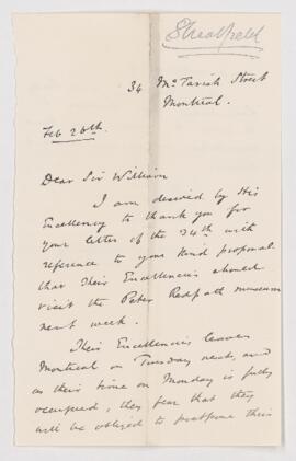 Letter from Henry Streatfield