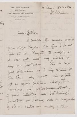 Letter, 8 February 1882