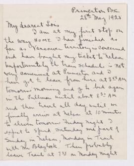 Letter, 28 May 1925