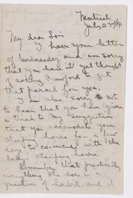 Letter, 23 July 1914