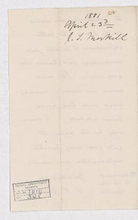 Letter from J.F. Morkill to B.J. Harrington.