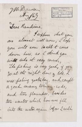 Letter, August 1869