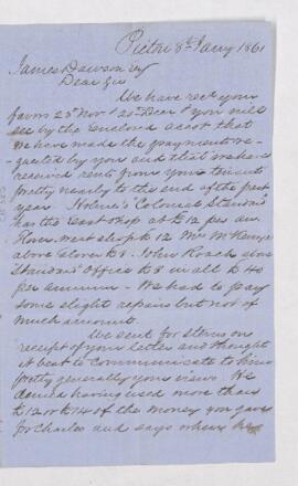 Letter, 8 January 1861
