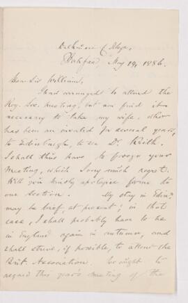 Letter, 19 May 1886