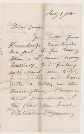 Letter, 3 July 1888