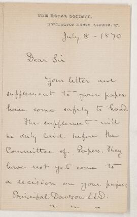 Letter, 14 July 1870