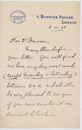 Letter, 7 June 1892