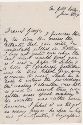 Letter, 30 June 1870