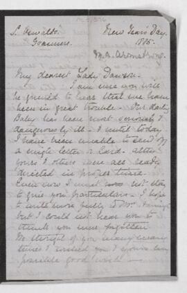 Letter, 1 January 1885