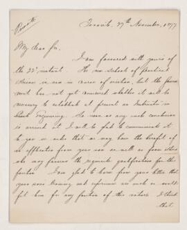 Letter, 27 November 1877