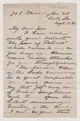 Letter, 13 September 1898