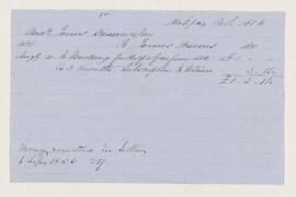 Account, 6 September 1856