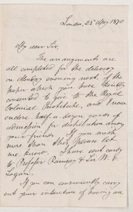 Letter, 25 May 1870