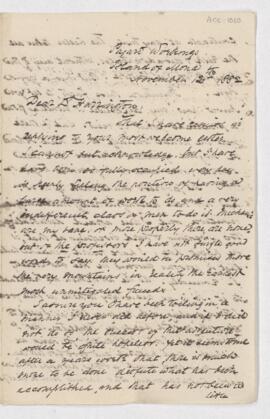 Letter from John G. Miller to B.J. Harrington.