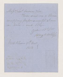 Order, 9 December 1856