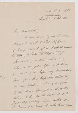 Letter, 24 August 1885