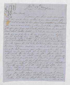 Letter, 13 March 1858