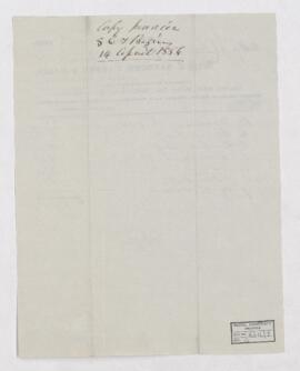 Account, 14 April 1856