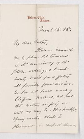 Letter, 18 March 1898