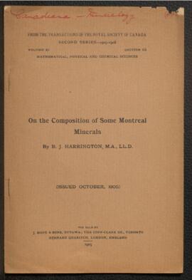 On the Composition of Some Montreal Minerals