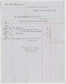 Bills, receipts, January-July 1887