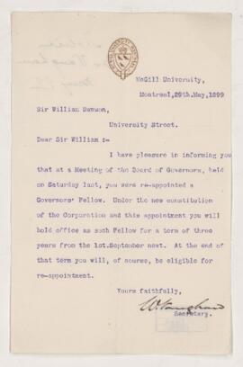 Letter, 29 May 1899