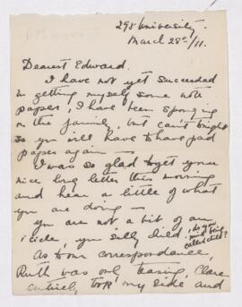 Letter, 28 March 1911