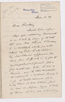 Letter, 19 December 1894