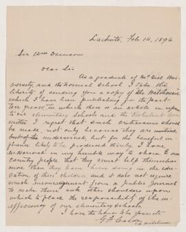 Letter, 14 February 1896