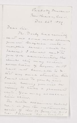 Letter, 22 December 1879