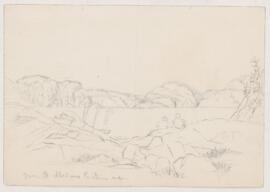 Drawing, from Point of La Croix looking  up
