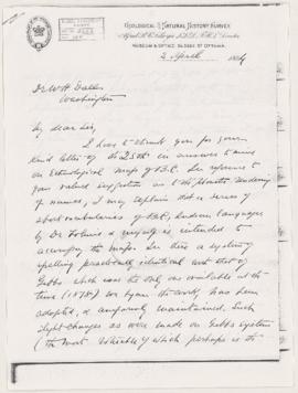 Copy of letter, 2 April 1884