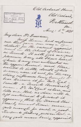 Letter, 6 August 1878