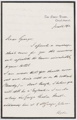 Letter, 13 June 1892