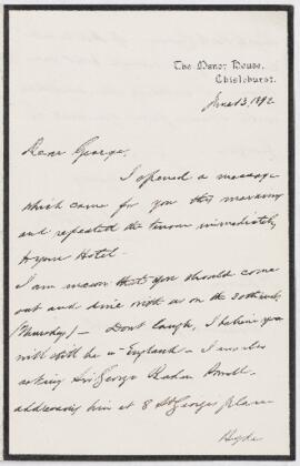 Letter, 13 June 1892