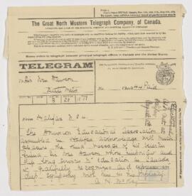 Telegram from A.H. McKay