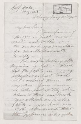 Letter, 20 May 1858