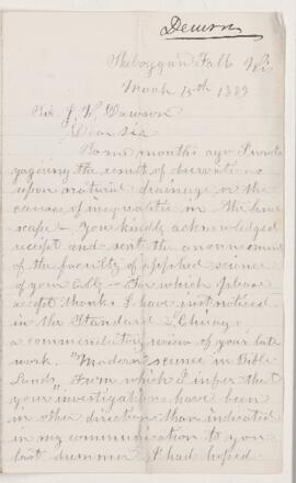 Letter, 15 March 1889