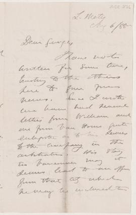 Letter, 6 August 1888