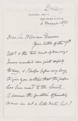 Letter, 6 March 1890