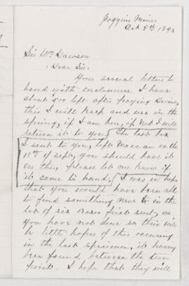 Letter, 8 October 1893