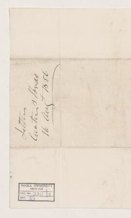 Letter, 16 August 1856