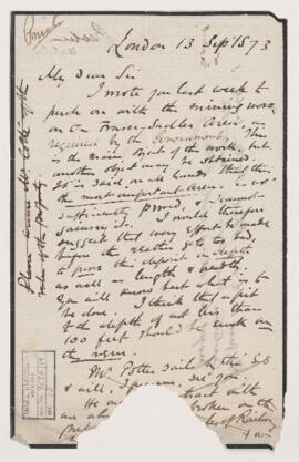 Letter, 13 September 1873