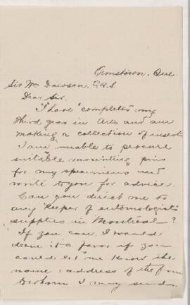 Letter,  May 1889