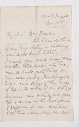 Letter, 26 November